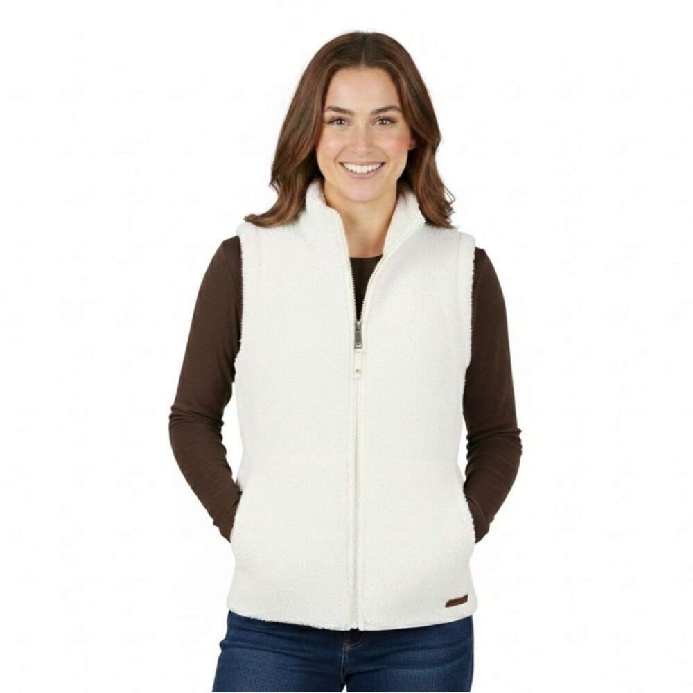 NWOT Free Country White Sherpa Vest